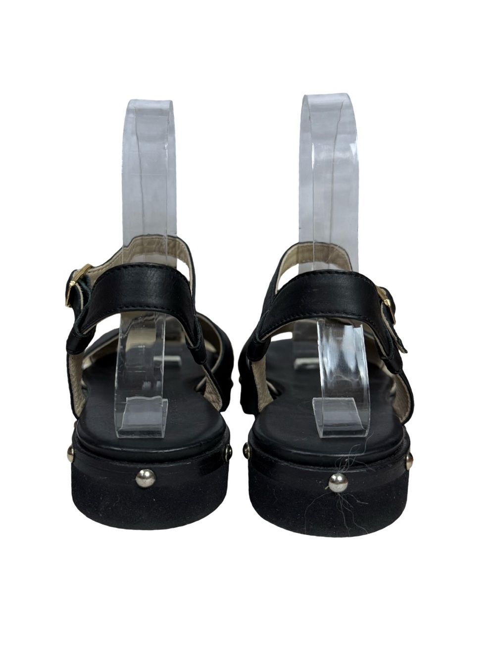 Agl Black Studded Leather Sandals Lug Soles Women’s Size 6.5 EUC - Picture 5 of 9